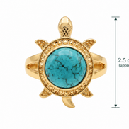 Batu Tortoise Ring | Natural Turquoise