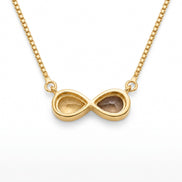 Batu Infinity Necklace | Smoky Quartz & Citrine