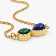 Batu Infinity Necklace | Lapis Lazuli & Malachite