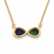 Batu Infinity Necklace | Lapis Lazuli & Malachite