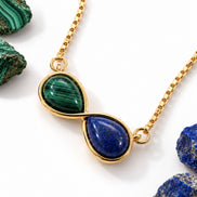 Batu Infinity Necklace | Lapis Lazuli & Malachite