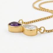 Batu Infinity Necklace | Clear Quartz & Amethyst