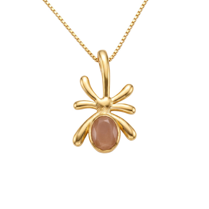 Batu Golden Hour Necklace | Peach Moonstone