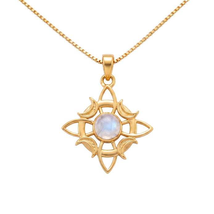 Batu Arya Necklace |  Rainbow Moonstone