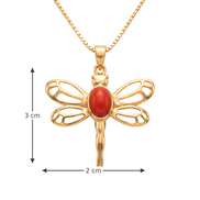 Batu Dragonfly Necklace | Red Onyx