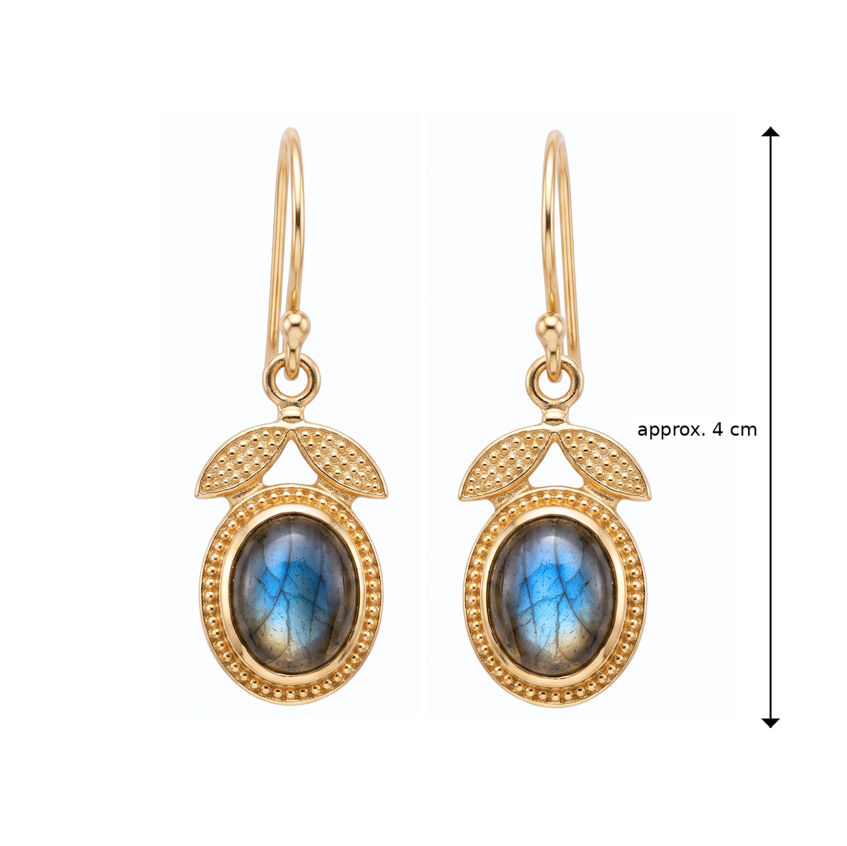 Batu Leaf Earrings | Labradorite