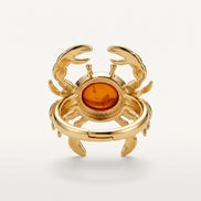Batu Golden Crab Ring Red Onyx