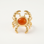 Batu Golden Crab Ring Red Onyx