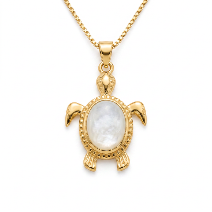 Batu Tortoise Necklace | Mother of Pearl