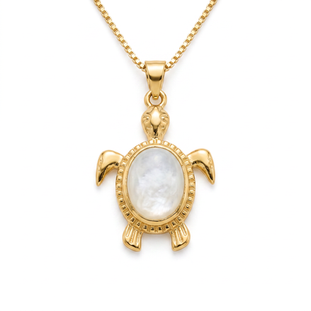 Batu Tortoise Necklace | Mother of Pearl