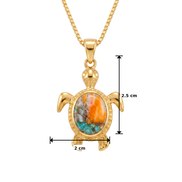 Batu Tortoise Necklace | Mohave Turquoise