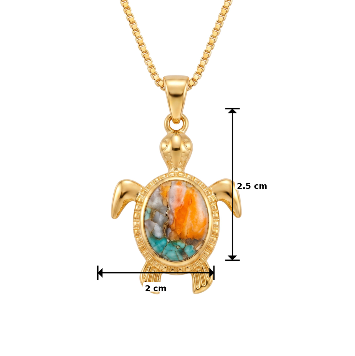 Batu Tortoise Necklace | Mohave Turquoise